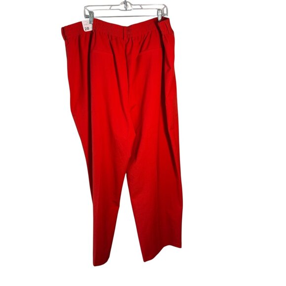 Lane Bryant Womens Red Straight-Leg Pull-On Pants Size 28 High Rise NWT - Picture 3 of 6